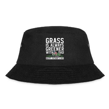 Lawn Mowing Funny Dad Father's Day Lawn Mower Lawn - Bucket Hat - black - Front - Lela (165cm)