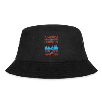 AMERIKA IST MEIN LAND UND PARIS IST MEINE HEIMATSTADT - Bucket Hat - Schwarz - Vorne - Lela (165cm)