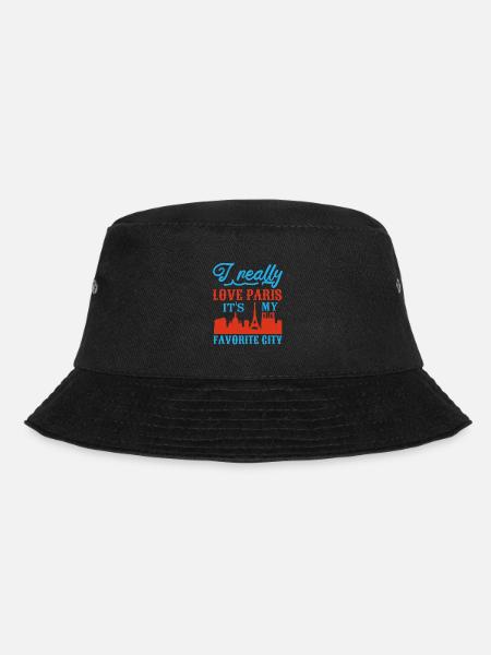 I REALLY LOVE PARIS IT S MY FAVORITE CITY - Bucket Hat - black