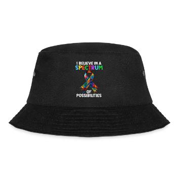 Autismus Ich glaube an ein Spektrum von - Bucket Hat - Schwarz - Vorne - Lela (165cm)