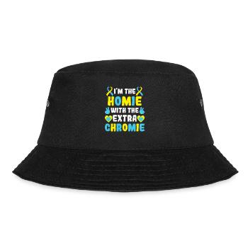 Down Syndrom extra Chromosom Trisomie 21 - Bucket Hat - Schwarz - Vorne - Lela (165cm)
