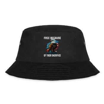 Free Because of Their Sacrifice American Bald - Bucket Hat - Schwarz - Vorne - Lela (165cm)