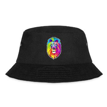 Multicolored lion's head - Bucket Hat - black - Front - Lela (165cm)