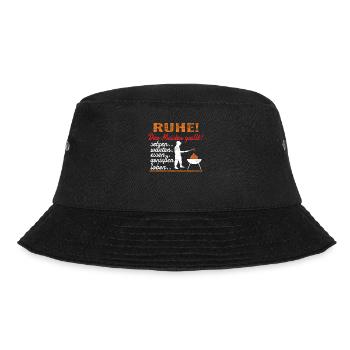 Grillen und Camper Geschenkidee - Bucket Hat - Schwarz - Vorne - Lela (165cm)