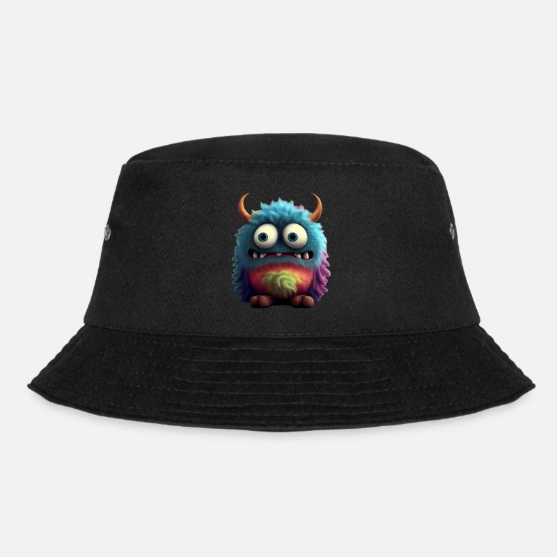 The cute monster "Piff" - Bucket Hat - Schwarz