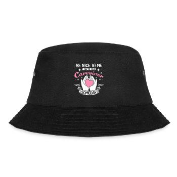 Be nice to me I may be your caregiver someday - Bucket Hat - black - Front - Lela (165cm)