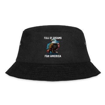 Full Of Dreams For America 4th of July Patriotic - Bucket Hat - Schwarz - Vorne - Lela (165cm)