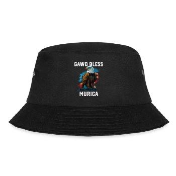Gawd Bless Murica American Bald Eagle Funny - Bucket Hat - Schwarz - Vorne - Lela (165cm)