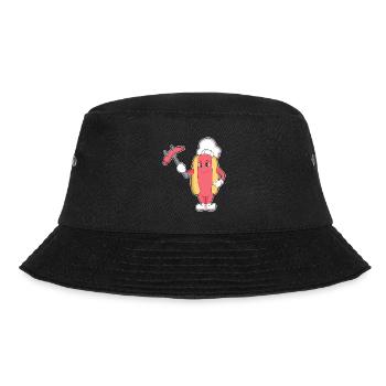 Hotdog Koch Grillgabel Kochen - Bucket Hat - Schwarz - Vorne - Lela (165cm)
