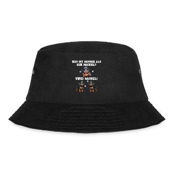 Was ist besser als ein Dackel zwei Dackel - Bucket Hat - Schwarz - Vorne - Lela (165cm)
