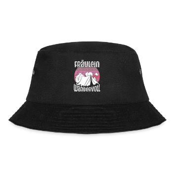 Fräulein Wandervoll - Bucket Hat - Schwarz - Vorne - Lela (165cm)