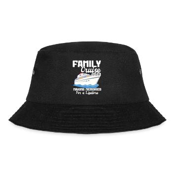 Family Cruise 2023 Vacation Funny Party Trip Ship - Bucket Hat - black - Front - Lela (165cm)
