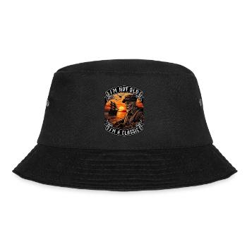 I m not old I m a classic Bootsliebhaber - Bucket Hat - Schwarz - Vorne - Lela (165cm)