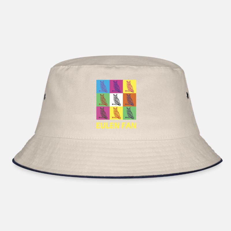 Eulen Fan Design Bucket Hat