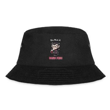 Kaffee Vampir Kein Morgenmensch Lustiges Koffein - Bucket Hat - Schwarz - Vorne - Lela (165cm)