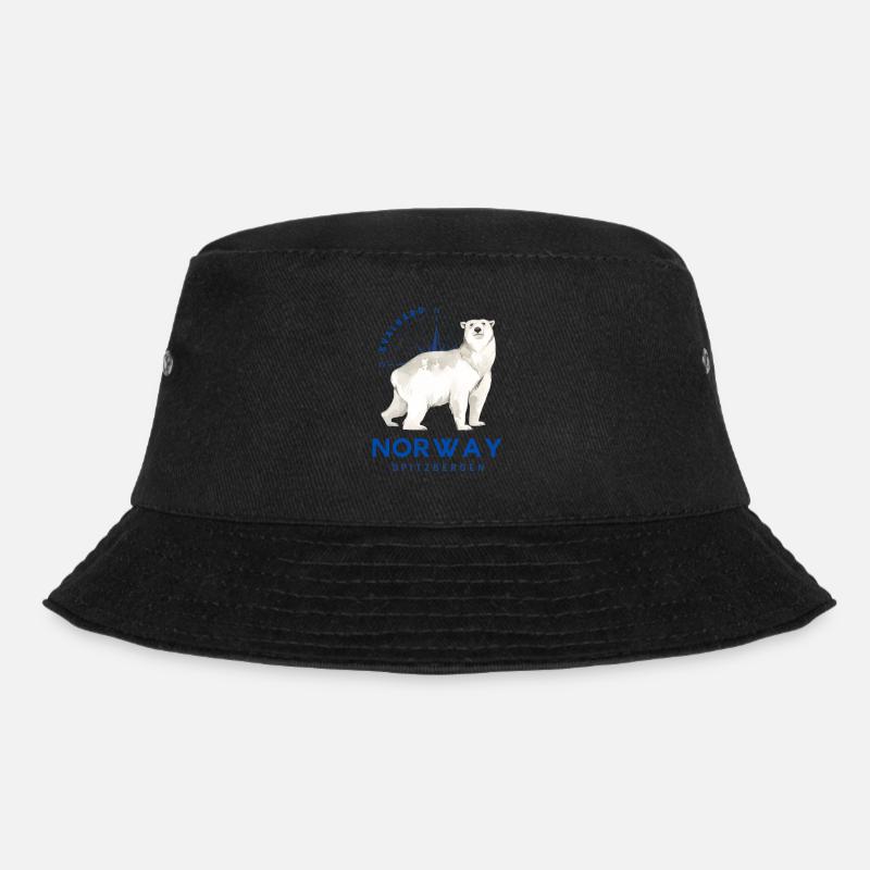 Svalbard Spitzbergen Design Norwegen - Bucket Hat - Schwarz