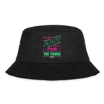 cool panda present funny sayings statement sayings - Bucket Hat - Schwarz - Vorne - Lela (165cm)