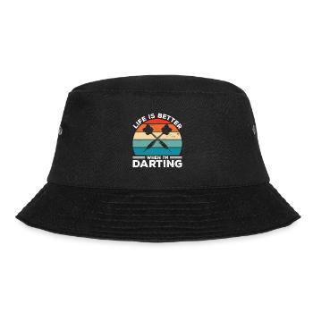 Life Is Better When I'm Throwing Darts Darting Dar - Bucket Hat - black - Front - Lela (165cm)
