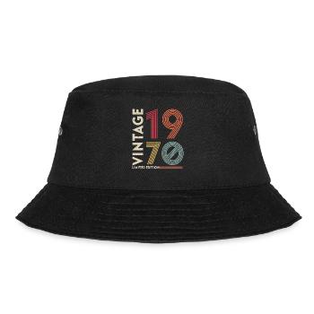 1970 Birthday Retro Vintage born in 1970 - Bucket Hat - black - Front - Lela (165cm)