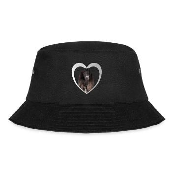 Afghan Hound Heart - I Love Greyhounds - Bucket Hat - black - Front - Lela (165cm)