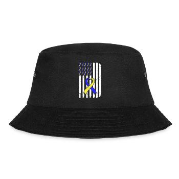 Down Syndrom Awareness Schleife extra - Bucket Hat - Schwarz - Vorne - Lela (165cm)