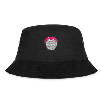 Hummer Lobster Zunge - Bucket Hat - Schwarz - Vorne - Lela (165cm)