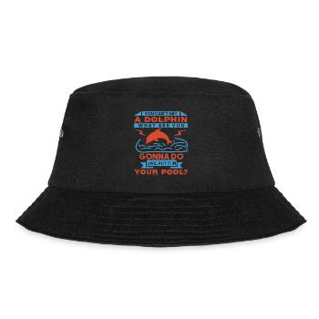 EIN DELFIN, DEN SIE GERNE EINSETZEN WERDEN, SETZEN SIE ES EIN - Bucket Hat - Schwarz - Vorne - Lela (165cm)