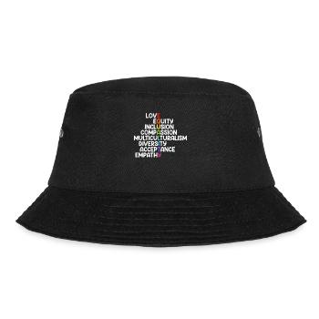 Inklusion Mitgefühl Menschen mit Behinderung - Bucket Hat - Schwarz - Vorne - Lela (165cm)