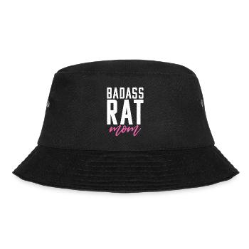 Rattenbesitzer Geschenk Ratten Liebhaber - Bucket Hat - Schwarz - Vorne - Lela (165cm)