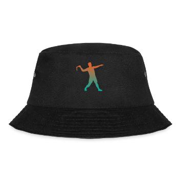 Bumerang Werfen Sportbumerang Werfer Geschenk - Bucket Hat - Schwarz - Vorne - Lela (165cm)
