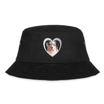 Australian Shepherd Heart - I Love Aussi - Bucket Hat - black - Front - Lela (165cm)