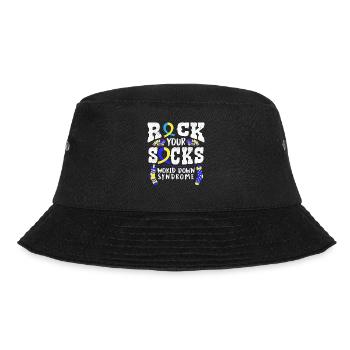 Down Syndrom Rock your Socks Awareness - Bucket Hat - Schwarz - Vorne - Lela (165cm)