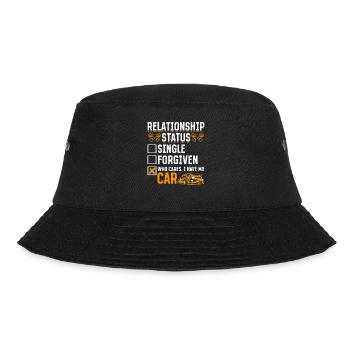 Relationship status who cares about my car - Bucket Hat - black - Front - Lela (165cm)