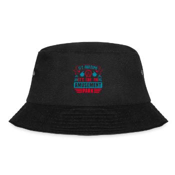ES IST GROSSARTIG, ES IST WIE EIN VERGNÜGUNGSPARK - Bucket Hat - Schwarz - Vorne - Lela (165cm)
