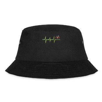 Grillen und Camper Geschenkidee - Bucket Hat - Schwarz - Vorne - Lela (165cm)