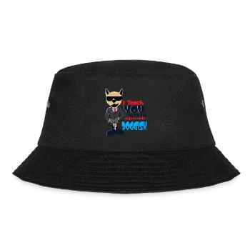 Professioneller Hundetrainer mit ironischem Zitat - Bucket Hat - Schwarz - Vorne - Lela (165cm)