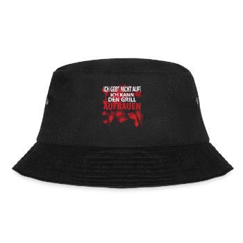 Grillen und Camper Geschenkidee - Bucket Hat - Schwarz - Vorne - Lela (165cm)