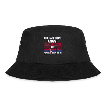 Ich habe keine Angst meine Mama ist Serbin - Bucket Hat - Schwarz - Vorne - Lela (165cm)
