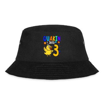 Duck Birthday Party Kids 3rd Birthday Duck - Bucket Hat - black - Front - Lela (165cm)