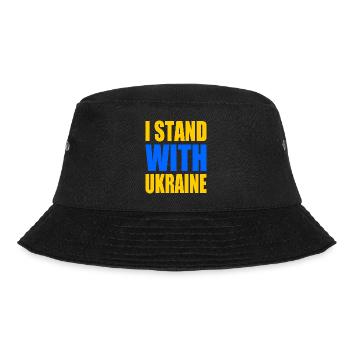 I stand with ukraine - Bucket Hat - Schwarz - Vorne - Lela (165cm)