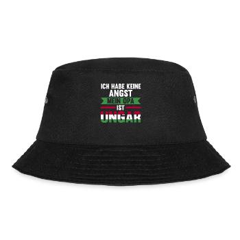 Ich habe keine Angst mein Opa ist Ungar - Bucket Hat - Schwarz - Vorne - Lela (165cm)