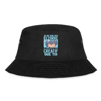 Ich bin einfach kreativer als du - Bucket Hat - Schwarz - Vorne - Lela (165cm)