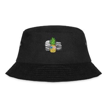 Pineapple Sunglasses July 4 US Patriotic Aloha - Bucket Hat - black - Front - Lela (165cm)
