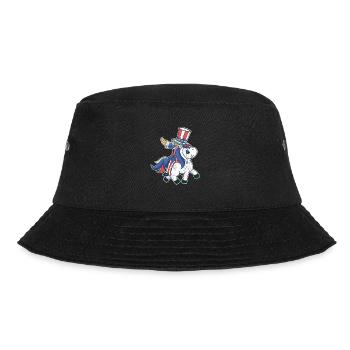 Reiten Einhorn Liebhaber 4. Juli Mericorn patriot - Bucket Hat - Schwarz - Vorne - Lela (165cm)