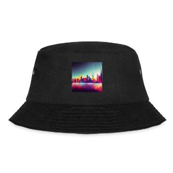 Dubai silhouette skyline abstract art - Bucket Hat - black - Front - Lela (165cm)