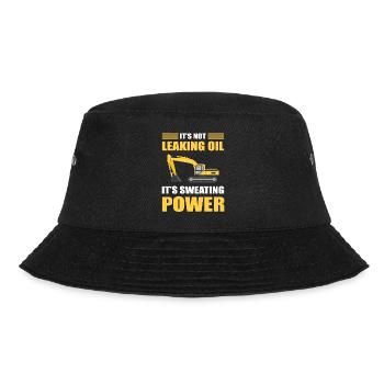 It's Not Leaking Oil It's Sweating Power Excavator - Bucket Hat - black - Front - Lela (165cm)