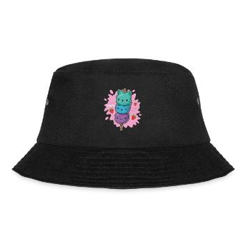 Mochigome Japan Spruch Reis Küche Eis Mochi - Bucket Hat - Schwarz - Vorne - Lela (165cm)