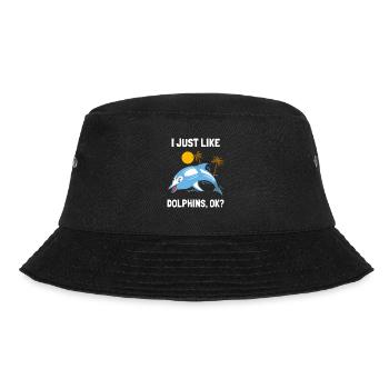 I just love dolphins funny dolphin - Bucket Hat - black - Front - Lela (165cm)