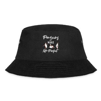 Penguin Lover Penguin Gifts - Bucket Hat - black - Front - Lela (165cm)
