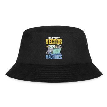 I Support Vector Machines Retro Data Science - Bucket Hat - black - Front - Lela (165cm)